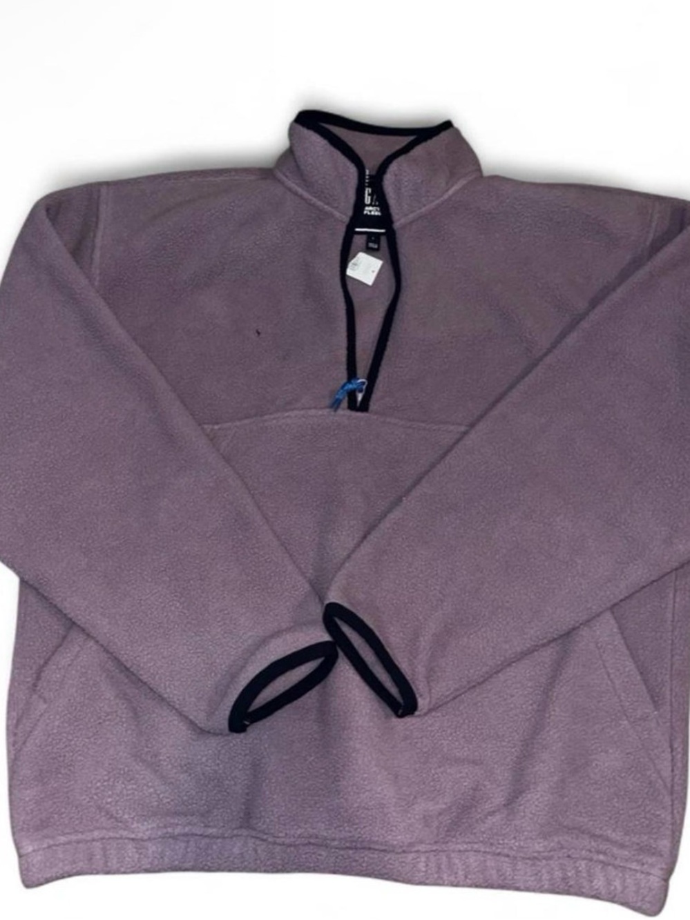 GAP Lavender Quarter-Zip Fleece with Black Trim